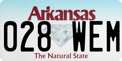 AR license plate 028WEM