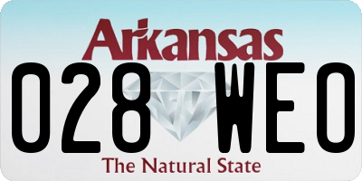 AR license plate 028WEO