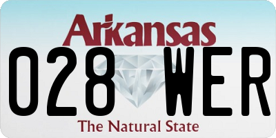 AR license plate 028WER