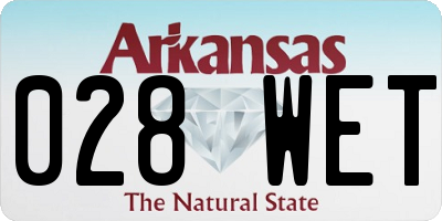 AR license plate 028WET