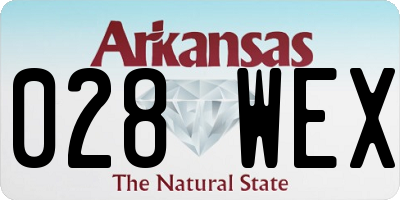 AR license plate 028WEX