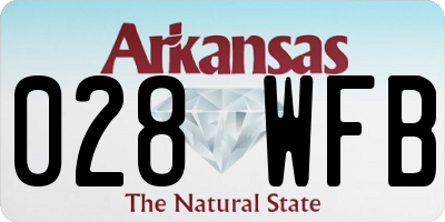 AR license plate 028WFB