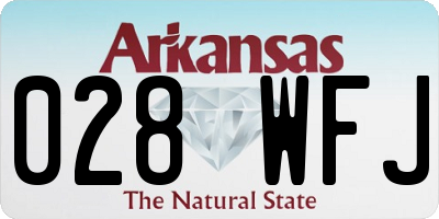 AR license plate 028WFJ