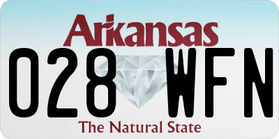 AR license plate 028WFN