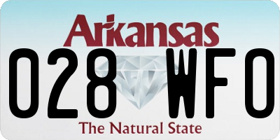 AR license plate 028WFO