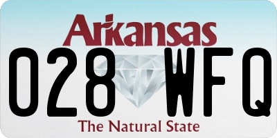AR license plate 028WFQ