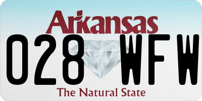 AR license plate 028WFW