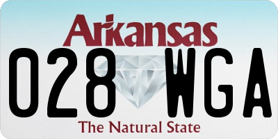 AR license plate 028WGA