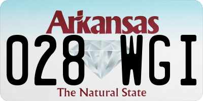 AR license plate 028WGI