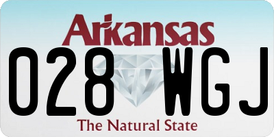 AR license plate 028WGJ