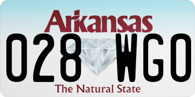 AR license plate 028WGO