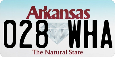AR license plate 028WHA