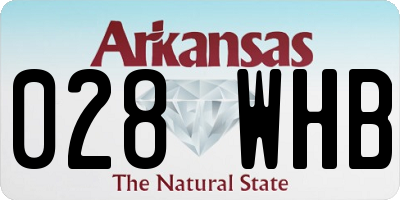 AR license plate 028WHB