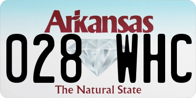 AR license plate 028WHC