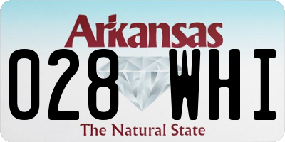 AR license plate 028WHI