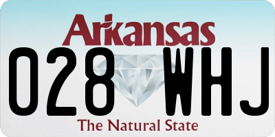 AR license plate 028WHJ
