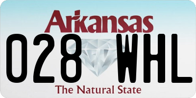 AR license plate 028WHL
