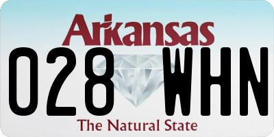 AR license plate 028WHN
