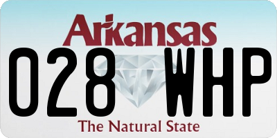 AR license plate 028WHP