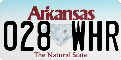 AR license plate 028WHR