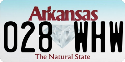 AR license plate 028WHW