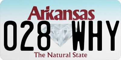 AR license plate 028WHY