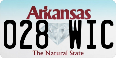 AR license plate 028WIC