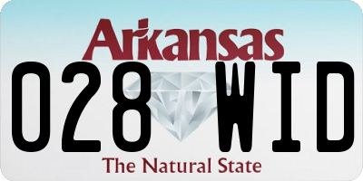AR license plate 028WID