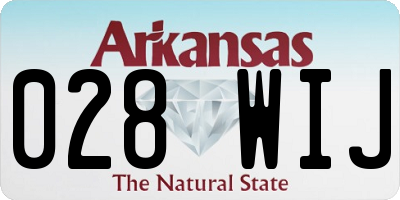 AR license plate 028WIJ