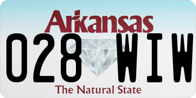AR license plate 028WIW