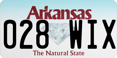 AR license plate 028WIX