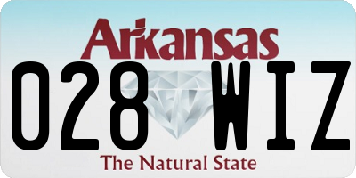 AR license plate 028WIZ