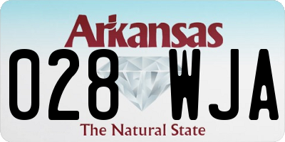 AR license plate 028WJA