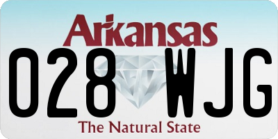 AR license plate 028WJG