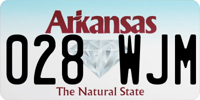 AR license plate 028WJM