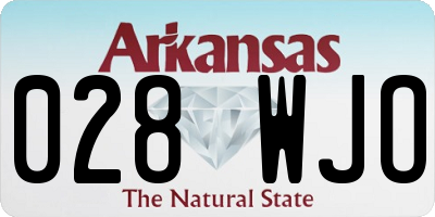 AR license plate 028WJO