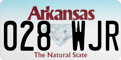 AR license plate 028WJR