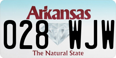 AR license plate 028WJW