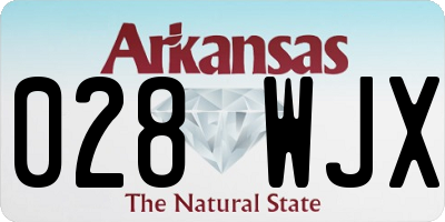 AR license plate 028WJX