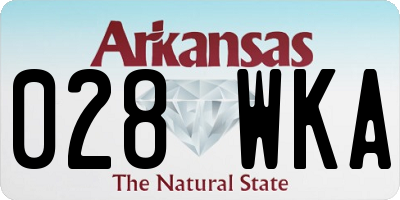 AR license plate 028WKA