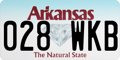 AR license plate 028WKB