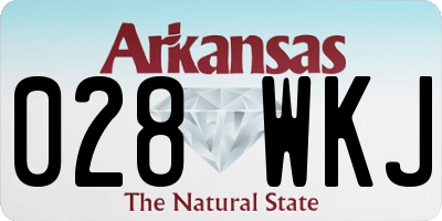 AR license plate 028WKJ