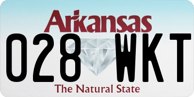 AR license plate 028WKT