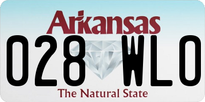 AR license plate 028WLO