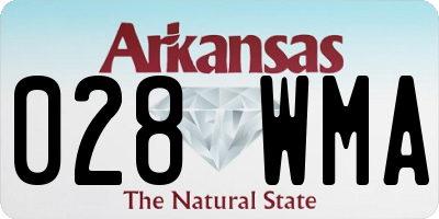 AR license plate 028WMA