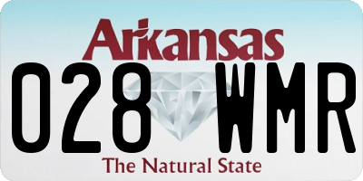 AR license plate 028WMR