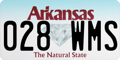 AR license plate 028WMS