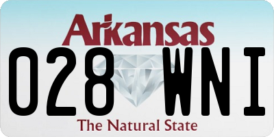 AR license plate 028WNI
