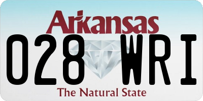 AR license plate 028WRI
