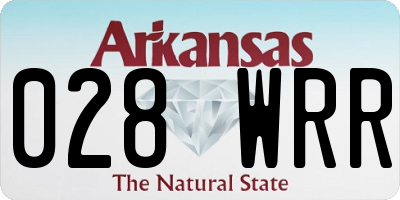 AR license plate 028WRR